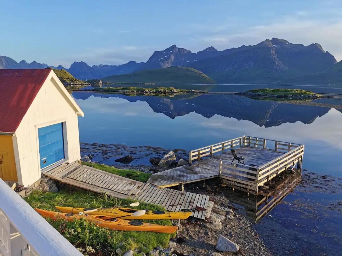 Panoramic Seaview Cabin For Two Persons By The Sea Hovdan 外观 照片